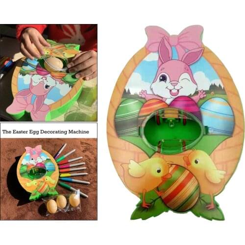 12PCS Easter Egg Decorator Kit Bunny Egg Coloring Machine DIY Craft for Adults Kids Boys Girls Birthday Gifts