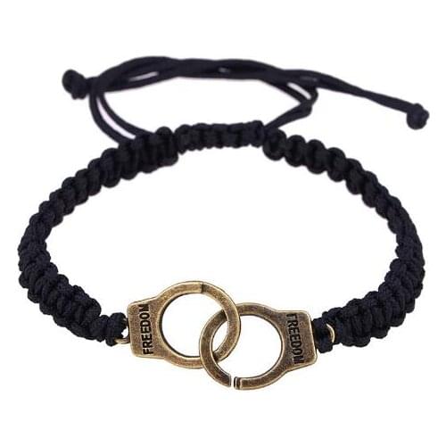 120pcs/lot Handmade Handcuff Bracelets Punk Style Handcuffs Bracelet Hand Chain Bangles Men&womans Fashion Jewelry Wholesale