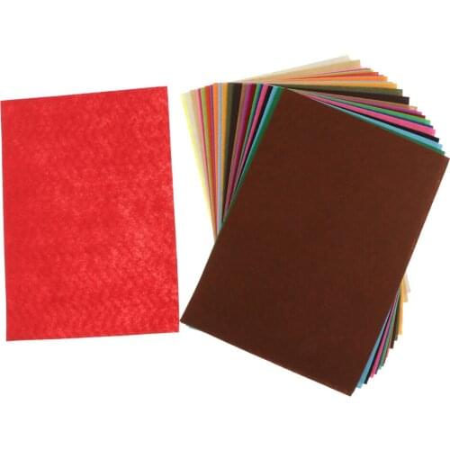 24 Pieces Non-woven Fabric Kids Craft Scrapbooks Colorful Non Woven Cloth