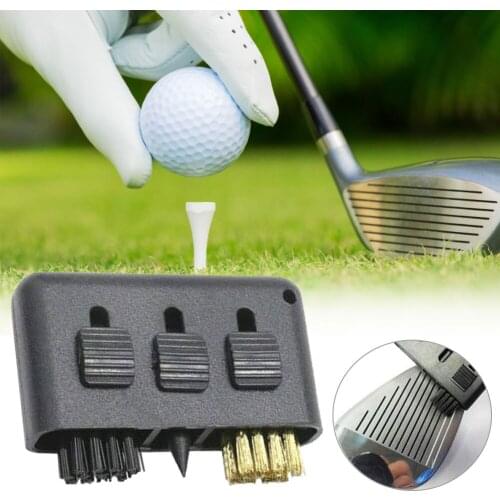 3-in-1 Golf Brush Groove Cleaner Putter Wedge Ball Cleaner Club Kit Tool with Golf Training Aids Accessories Golf Supplies