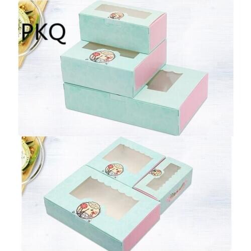 5 colors Green Kraft Paper gift Packaging Boxes 10pcs DIY Muffin Cupcake Macaron Cookies Candy Box Wedding Party Favor supplies