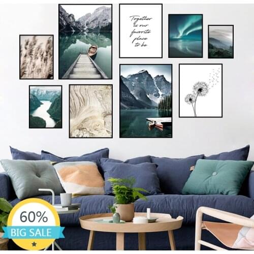 Diamond Painting Scandinavian Travel Landscape River Mountain Boat Diamond Embroidery Full Mosaic Home Decor Cross Stitch Kits