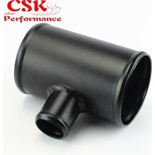 Aluminium T Shape Tube Pipe Joiner 3" / 2.75" OD for 35mm OD BOV Adapter Black