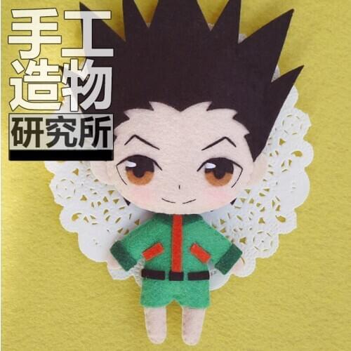 Anime HUNTER×HUNTER GON·FREECSS 12cm Keychain Handmade Materical Package Toys Mini Doll Stuffed Plush #4269 Children Gift
