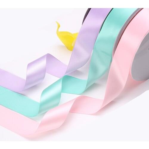 100Yard 3.8CM Solid Color Polyester Satin Ribbon DIY Gift Decoration Satin Ribbons
