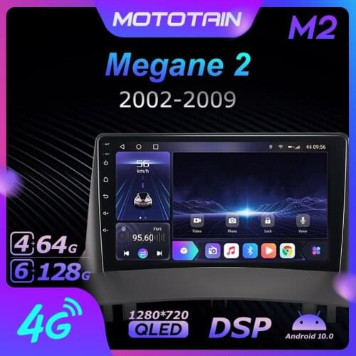 6G+128G Android 10.0 Car Radio GPS for Renault Megane 2 2002 - 2009 GPS Navi Seteo System with 4G LTE DSP SPDIF BT 5.0 1280*720