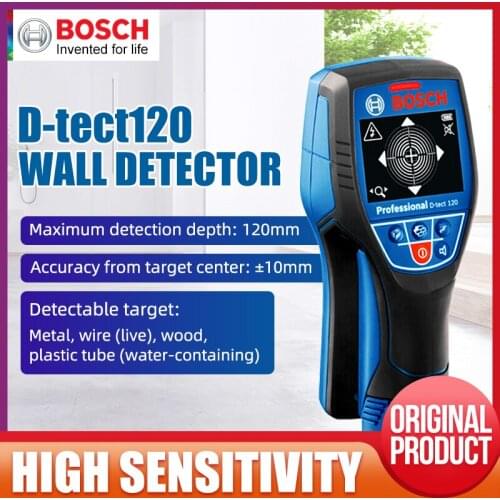 Bosch D-tect120 Professional Wall and Floor Detector Metal Cable Wood Hose Detector