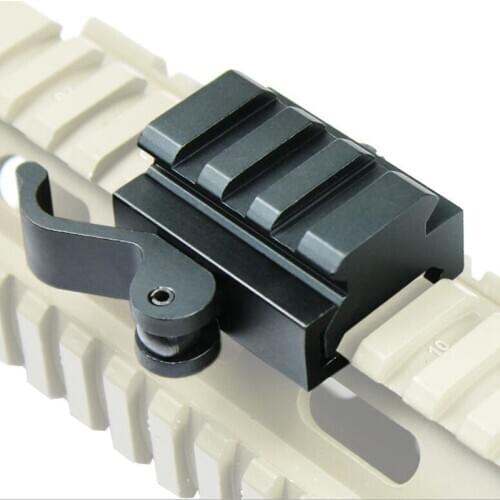Quick Detach Lever Lock Mount Riser Block Picatinny Rail Adapter 21mm Adaptor Rifle Red Dot Sight