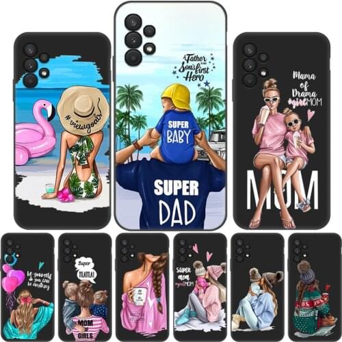 Super Mom Baby Girl Case For Samsung Galaxy A32 Cases Silicon Phone Fundas Samsung A52 A72 A42 A02 A82 M02 A 32 52 Covers Coque