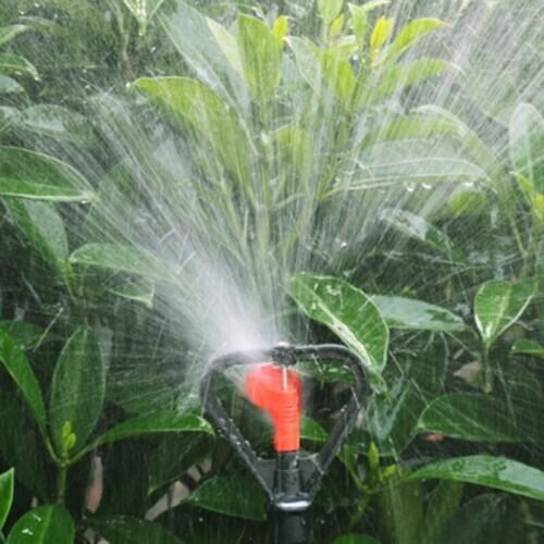 Black 360 Degree Rotating Injector Nozzle Gardening Irrigation Injector Nozzle Auto Rotation Sprinkler Head Home Garden Tools