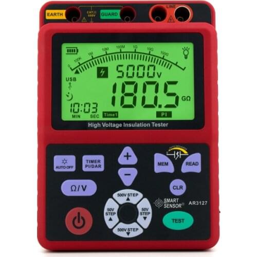 Smart Sensor AR3127 Voltage Insulation Tester 250V~5000V !!Brand New