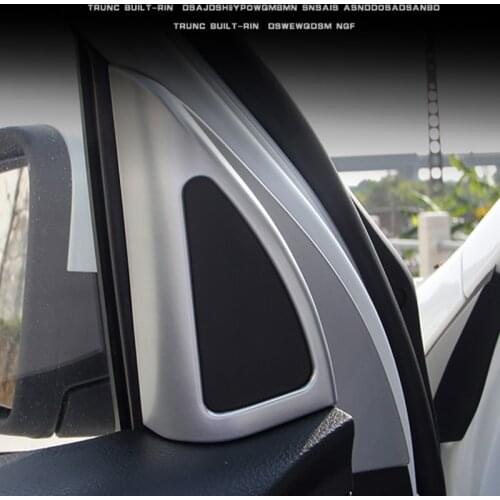 For Kia Rio 4 X-line 2017 2018 2019 Stainless Steel Front Door A Pillar Triangle Cover Trim Decoration Interior Accessories