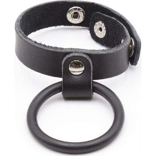 Male Erotic Sexy Lingerie Underwear Genuine Leather Gaine Panties Briefs Gay Testicle Cage Enhancing Silicone Metal Cock O-ring