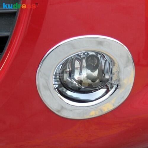 For Nissan March Micra 2010 2011 2012 Chrome Front Fog Light Trim Cover foglight lamp shade frame FogLamp bezel car Accessories
