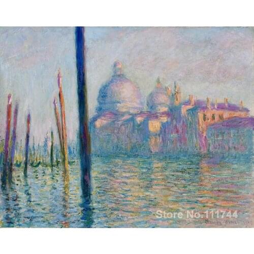 Canvas art The Grand Canal in Venice Claude Monet reproduction Paintings Handmade High Quality