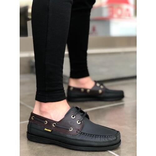 BA0125 Casual Base In Non-Genuine Leather Black Burgundy Classic Men 'S Shoes