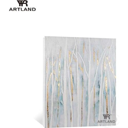 Beautiful gold line picture modern abstract oil painting Hand drawn on canvas wall art poster for home decoration living room