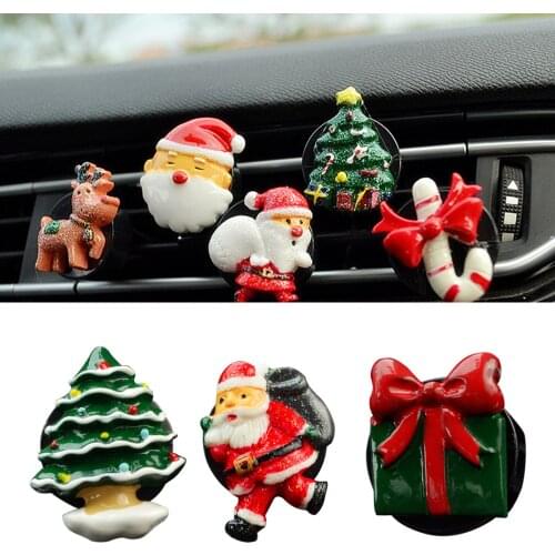Creative Christmas Car Perfume Diffuser Clip Vent Air Freshener Auto Accessories Solid Perfume Xmas Gift