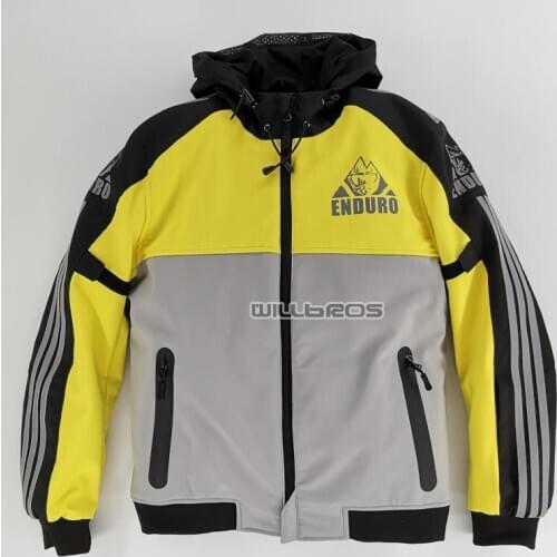 Motocross Downhill Bike Offroad Motorbike Riding Blue Grey Jacket Motorcycle Mens Jackets With Protector