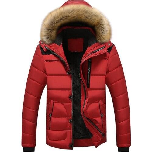 Men Thicken Coat Winter Outwear Inner Fleece Parka Cotton Mens Warm Jackets Plus Velvet Windproof Parkas Male Size M-5XL,ZA287