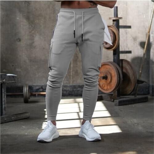 2021 New Sweatpants Mens Cotton Multi-pocket White Camouflage Sports Pants Jogger Male Gym Bodybuilding Workout Fashion