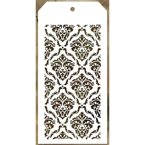 2021 New Label Tag Plastic Stencil For Craft Making Retro Pattern Scrapbooking Background Greeting Card No Metal Cutting Dies