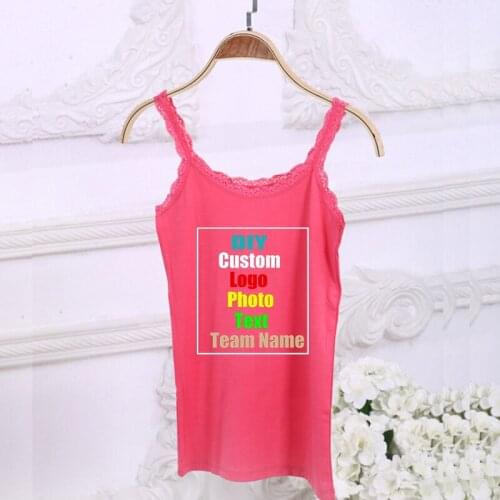 2021 spring and summer new style custom LOGO picture modal bottoming shirt small vest Ladies lace camisole