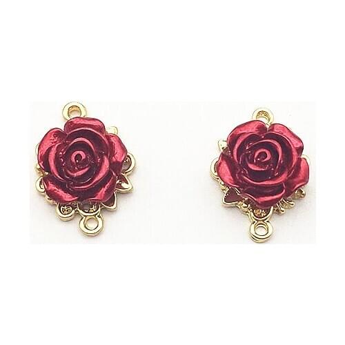 New arrival! 23x16mm 100pcs Zinc Alloy Flower Connector/charm for Earrings DIY parts,Jewelry Accessories Findings & Components