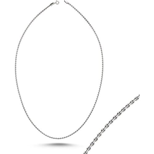 Silverlina Sterling Silver Oxidized Chain Necklace
