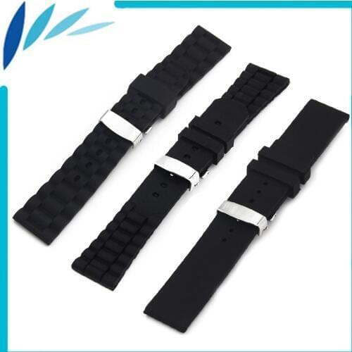 Silicone Rubber Watch Band 20mm for Samsung Gear S2 Classic R732 / R735 Strap Wrist Loop Belt Bracelet Black + Spring Bar + Tool