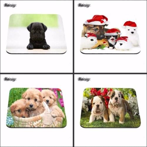 Mairuige Art Print Rubber Mouse Pad two dogs playing Lovely 180X220X2MM 250X290X2MM Mat Mouse Pad Customized Anime Rubber