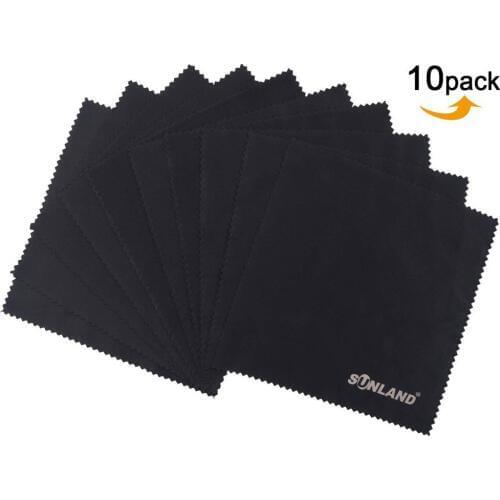 Sinland Microfiber Glass Cleaning Cloths For Phone Screen Camera Eyeglasses Laptops Lens Windows Mirrors 12Inx12In White 6 Pack