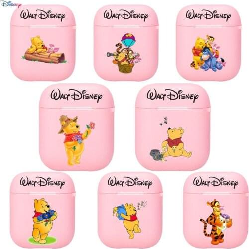 Disneys new Winnie the Pooh Silicone Bluetooth Wireless Earphone Case for AirPods Protective Cover Skin Accessories Pods Chargi