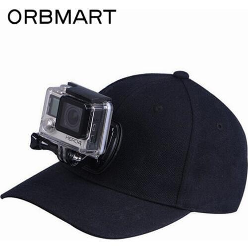 ORBMART Sport Camera Cap Adjustable Canvas Sun Hat Cap For Gopro 7 6 5 4 4+ 3 SJCAM SJ4000 SJ6000 Xiaomi Yi 2K Soocoo Eken H9 4k