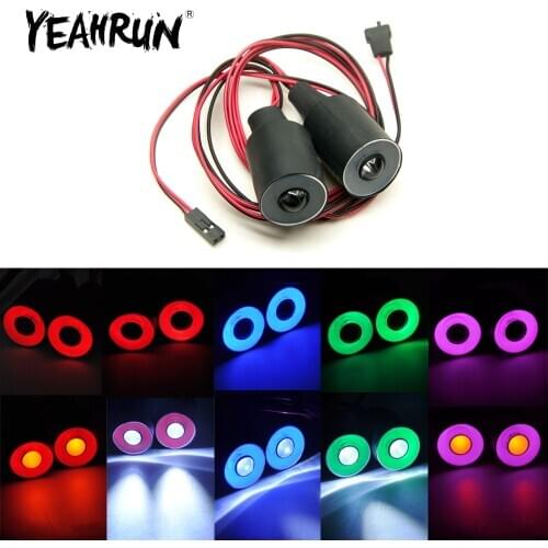 Angel & Demon Eyes LED 2 Leds Headlight Bulb Scheinwerfer 13/17/22mm OD LED Light for 1/10 RC Car Truck
