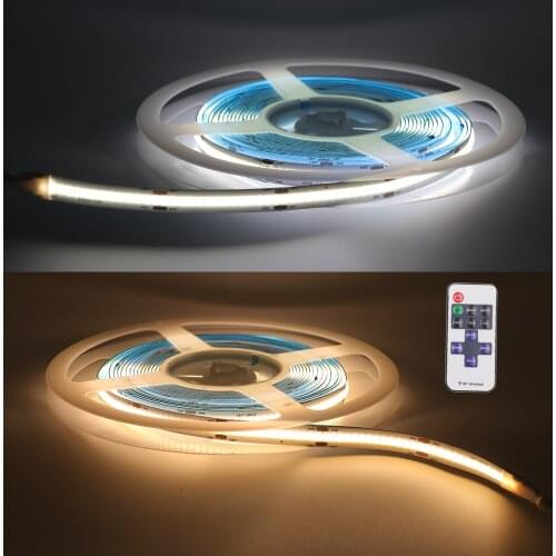 Dimmable COB LED Strip 320 384 528 Leds/M High Density Flexible Ribbon Led Tape Led Light 3000K 4000K 6000K FOB Soft Linear Rope