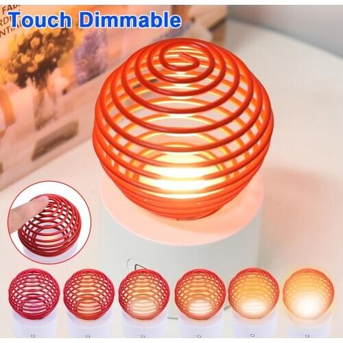 USB Touch Control Dimmable LED Night Light Bedroom Desk Lights for Relax Mind Touch Control Decoration Round LED Lights D30