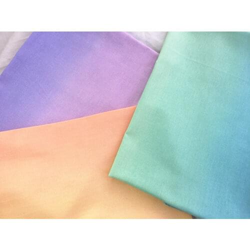 Tricolor Gradient Water blue purple 100% Cotton Fabric Patchwork Sewing Material Quilting Fabrics Needlework DIY Cloth curtain