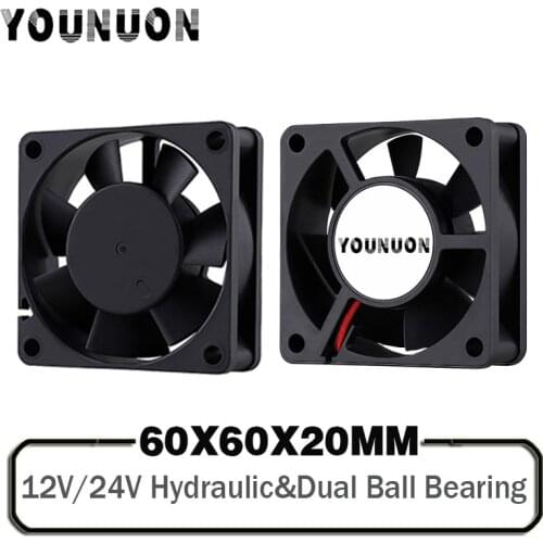 2 Pieces Sleeve 5015/4010/4020/3010/5010 12V&24V Cooling Turbo Fan Brushless 3D Printer Parts 2PIN DC Cooler Blower Part Fans