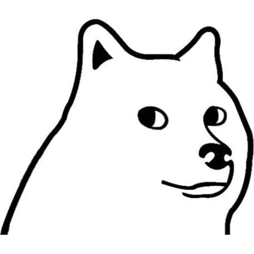 12.7*10.9CM Shiba Dog Animal Vinyl Decals Classic Funny Cartoon Window Decoration Car Stickers C6-1757