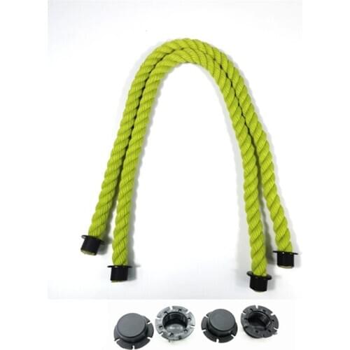 1 PAIR 65 CM hemp rope BAG HANDLES in green FOR OBAG BAG women tote