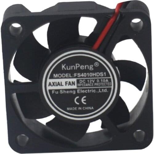 1Pc 40x40x10mm 4010 12V 5 Blades Brushless DC Cooling Fan 2 Pin Connectors