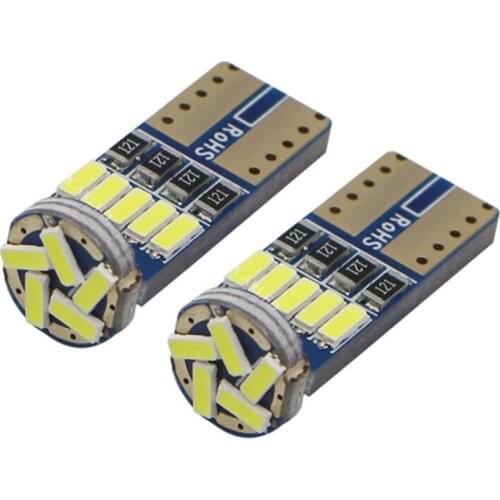 10pcs T10 LED W5W 194 168 Canbus No polarity Car Clearance Light Reading Lights Bulb Auto Interior Lighting 4014 15SMD DC 12V