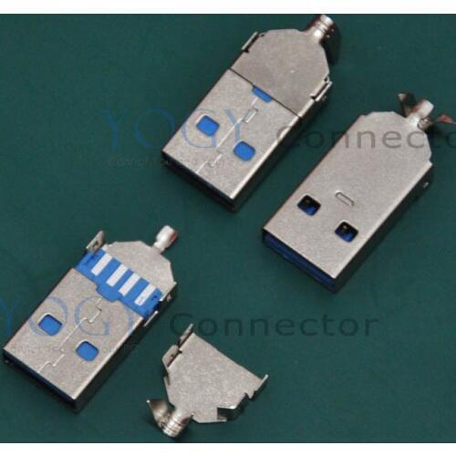 100 pcs/lot) 9pin Male USB 3.0 Connectors Jack, 18.5x12x4.5mm, fit for Data Cable