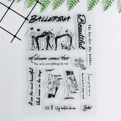 11*16 Ballet Transparent Clear Stamps Bullet Journal Supplies Seal For DIY Scrapbooking Stamp Sentiment Photo Album Craft YZ002