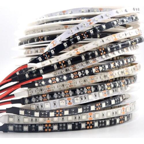 DC12V 3528/5050 SMD 60led/m 120led/m UV 395-405nm UltraViolet Purple Led Flexible Strip Light Tape White Black lamp lighting