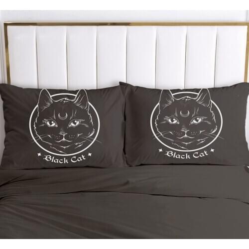 2pc Pillow Case Pillowcase 50x70 50x75 50x80 50x90 80x80 70x70 Decorative Pillow Cover Magic Cat Bedding Drop Shipping
