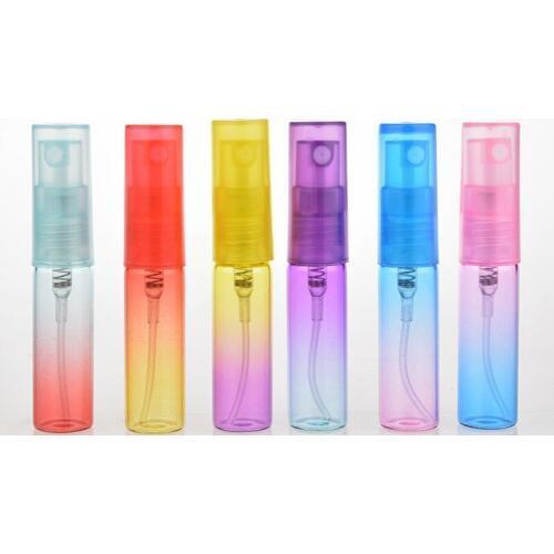 20pcs/lot 5ml Colorful empty Glass Perfume Bottle 5cc Refillable Mist Spray Bottle Travel Atomizer cosmetic containers