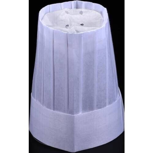 40 piece Disposable Chef Hat Hight cap Non-woven fabric 23cm 29cm