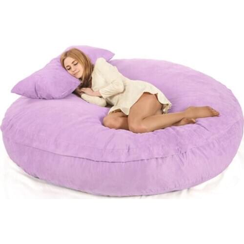 6pn new living room Relax microsuede bean bag lounge cover bean bag bed dropshipping